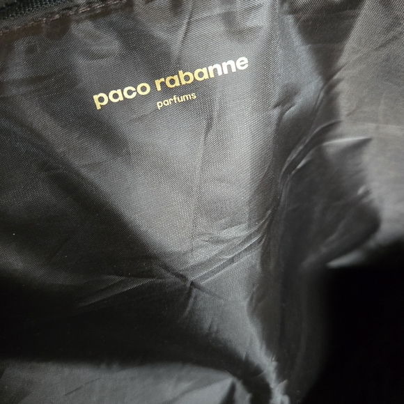 NWOT Paco Rabanne Perfume zippered tote, dark chocolate brown - Picture 8 of 8